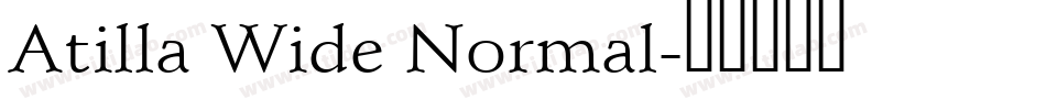 Atilla Wide Normal字体转换